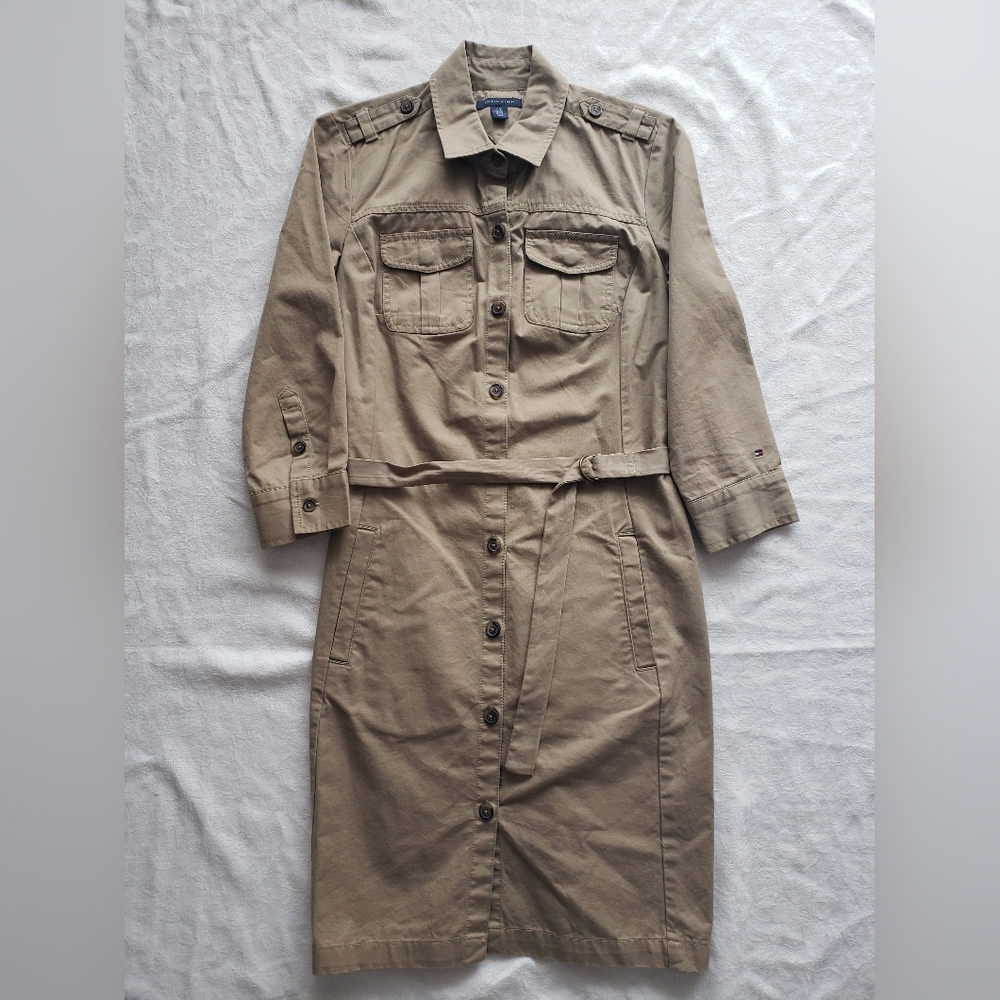 Tommy Hilfiger Khaki Shirt Dress